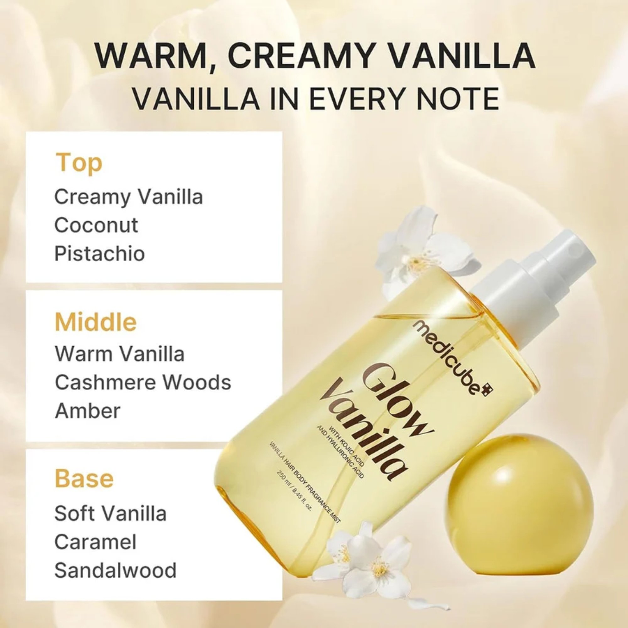 Medicube Glow Vanilla Hair & Body Fragrance Mist Unisex