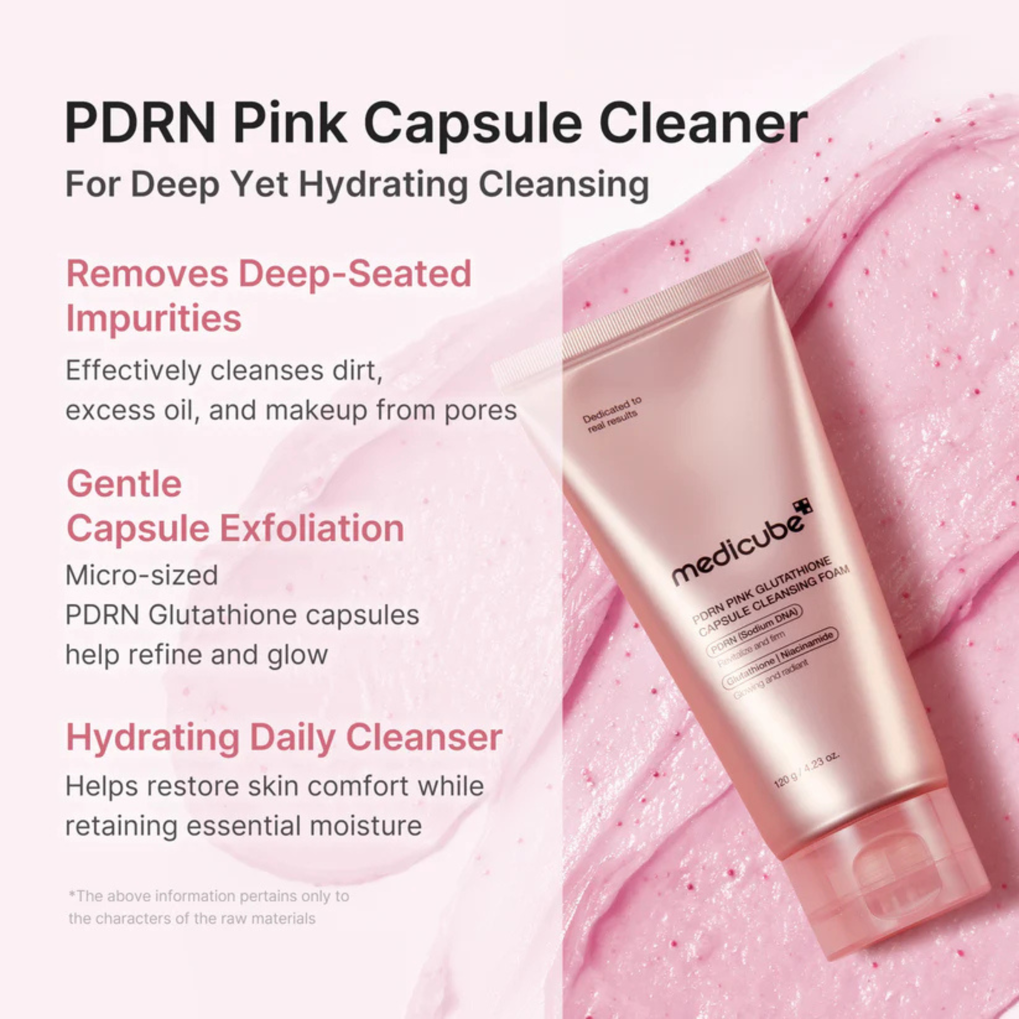 Medicube PDRN Pink Niacinamide Whip Cleanser 120gm