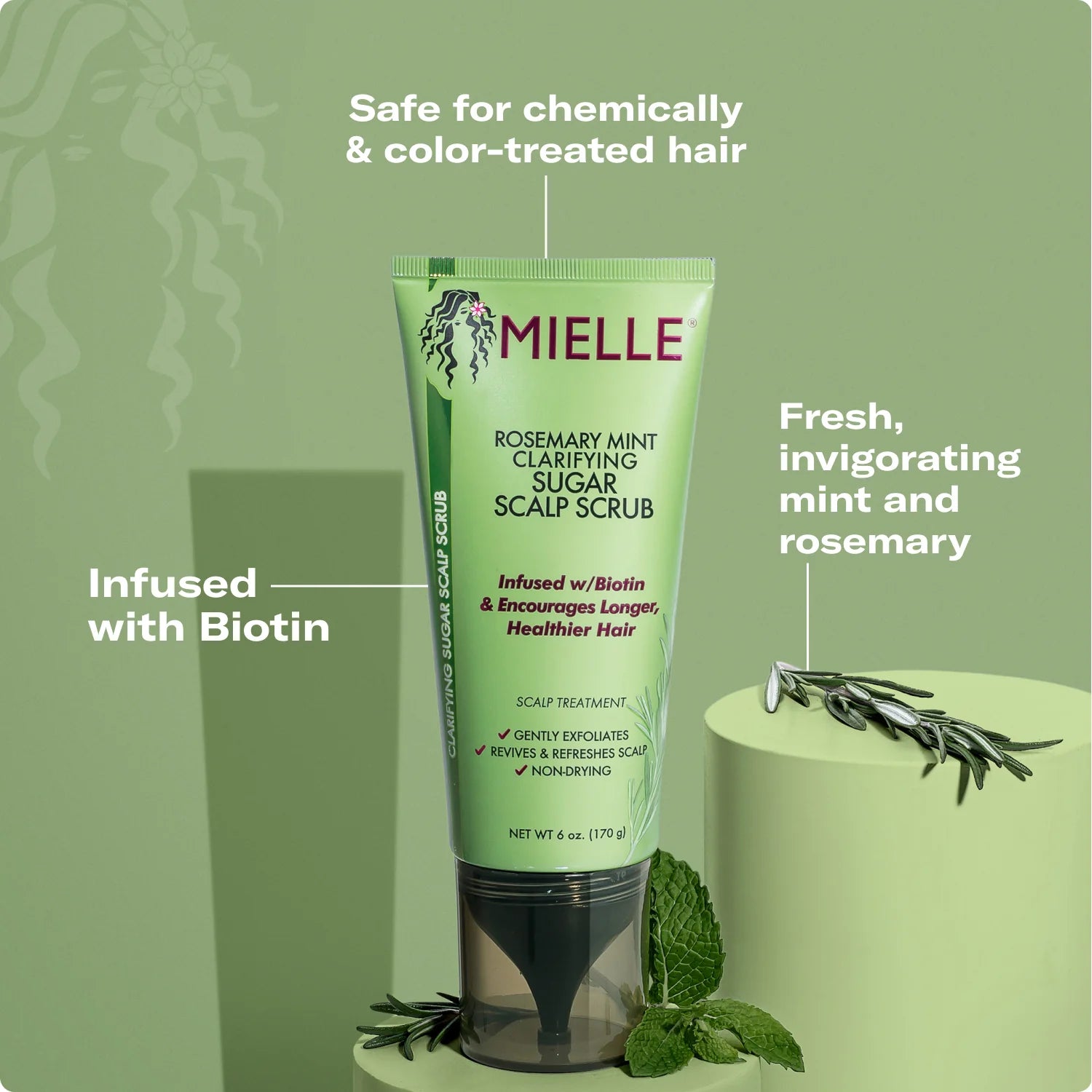 Mielle Rosemary Mint Clarifying Sugar Scalp Scrub 170gm how to use