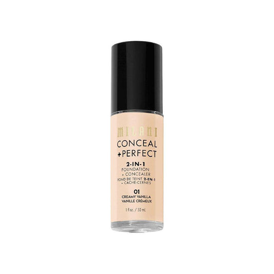 Milani Conceal + Perfect 2-IN-1 Foundation 01 Creamy Vanilla - TheSkinFit