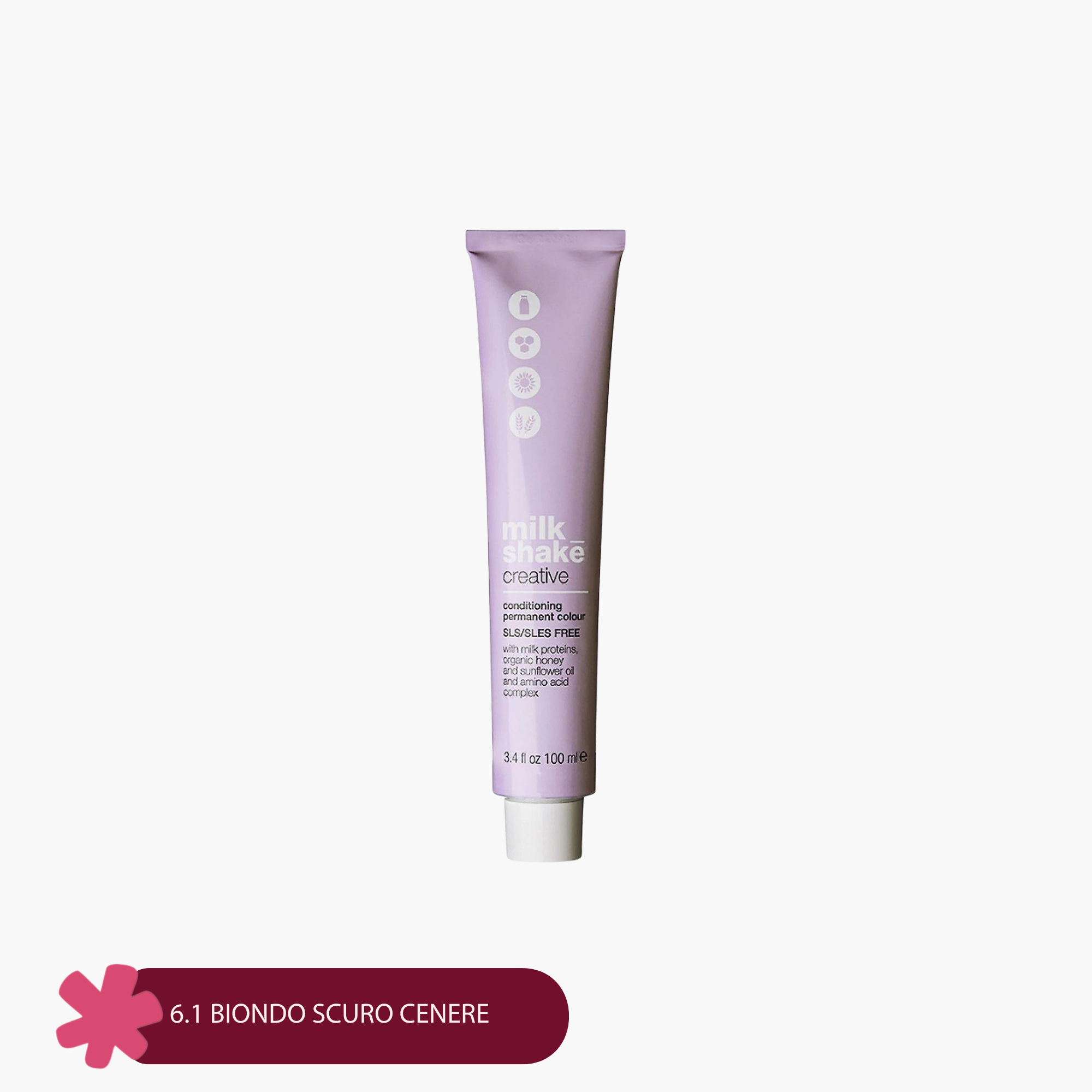 Milkshake New Creative Conditioning Permanent Colour 6.1 BIONDO SCURO CENERE 100ml