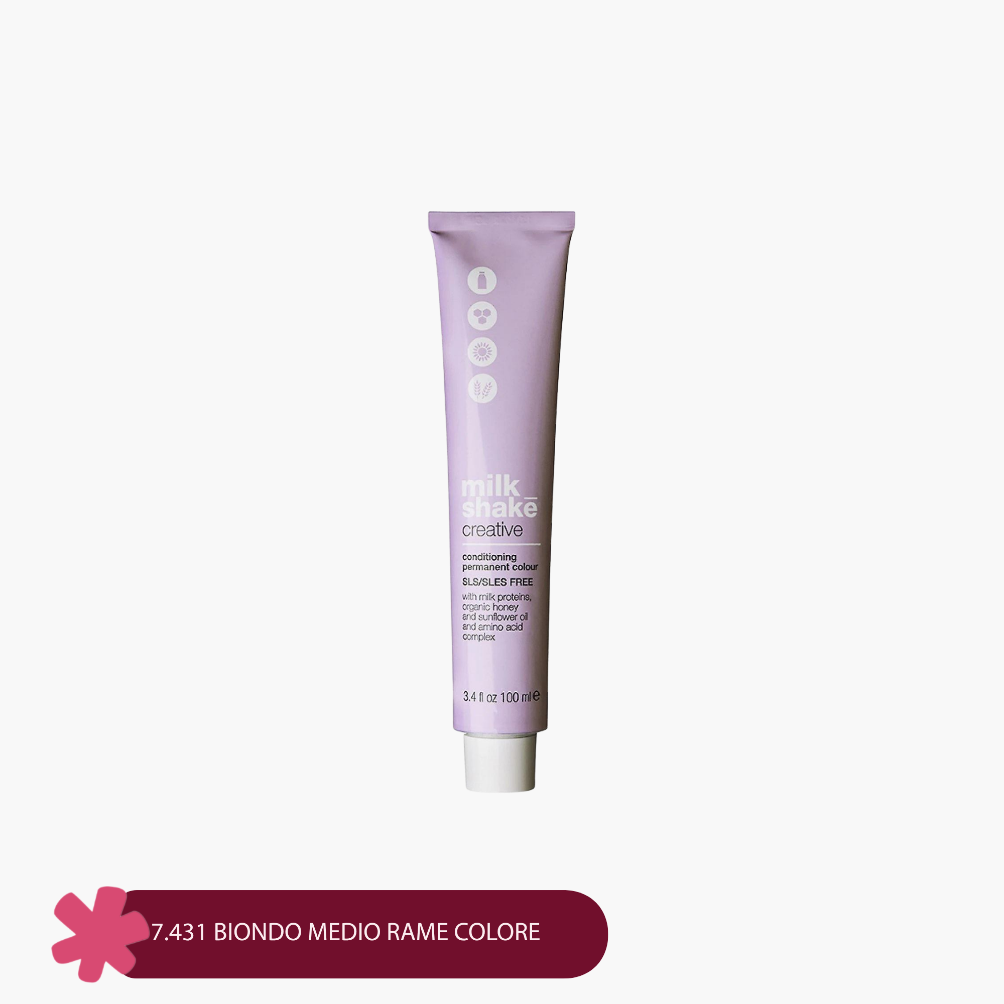 Milkshake New Creative Conditioning Permanent Colour 6.1 BIONDO MEDIO Rame Colore 100ml