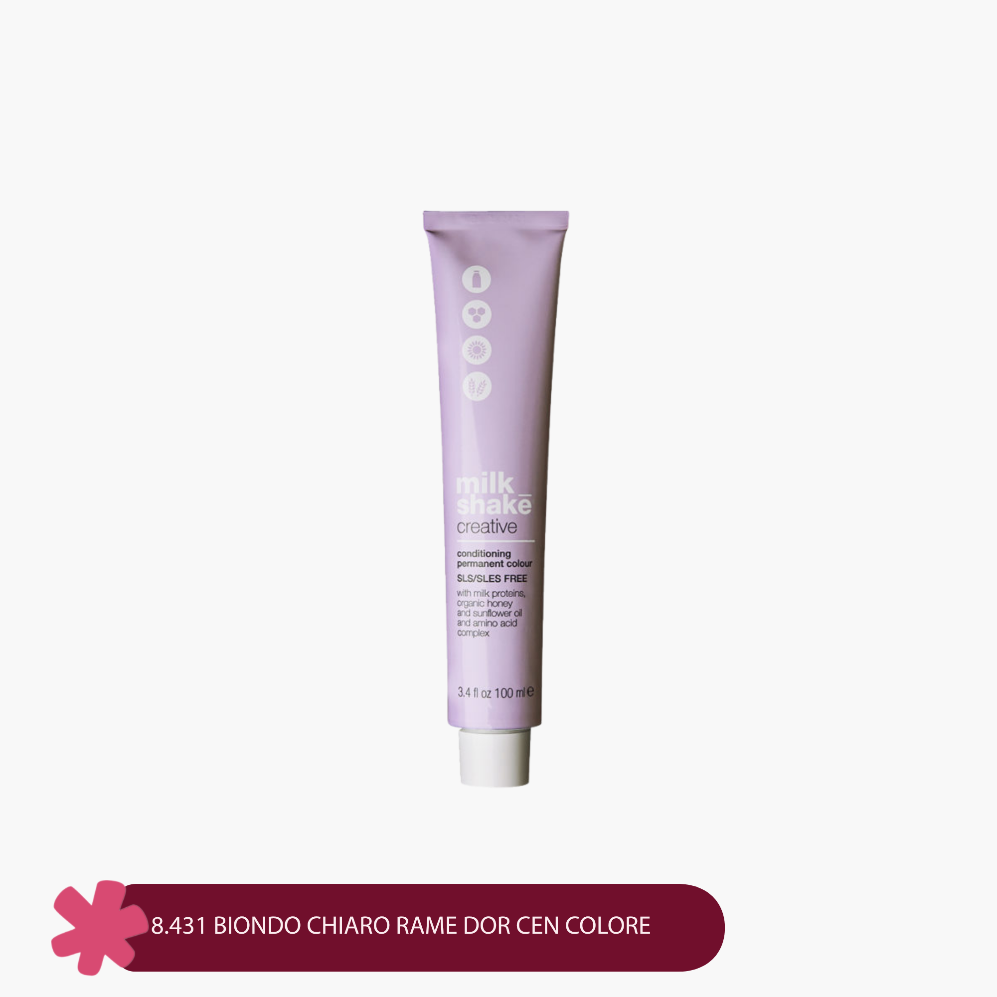 Milkshake New Creative Conditioning Permanent Colour 8.431 BIONDO CHIARO RAME DOR CEN COLORE 100ml