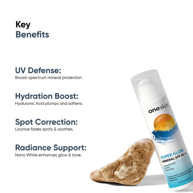 Oneskin Super Glow Mineral Sunblock SPF 50++ 50ml