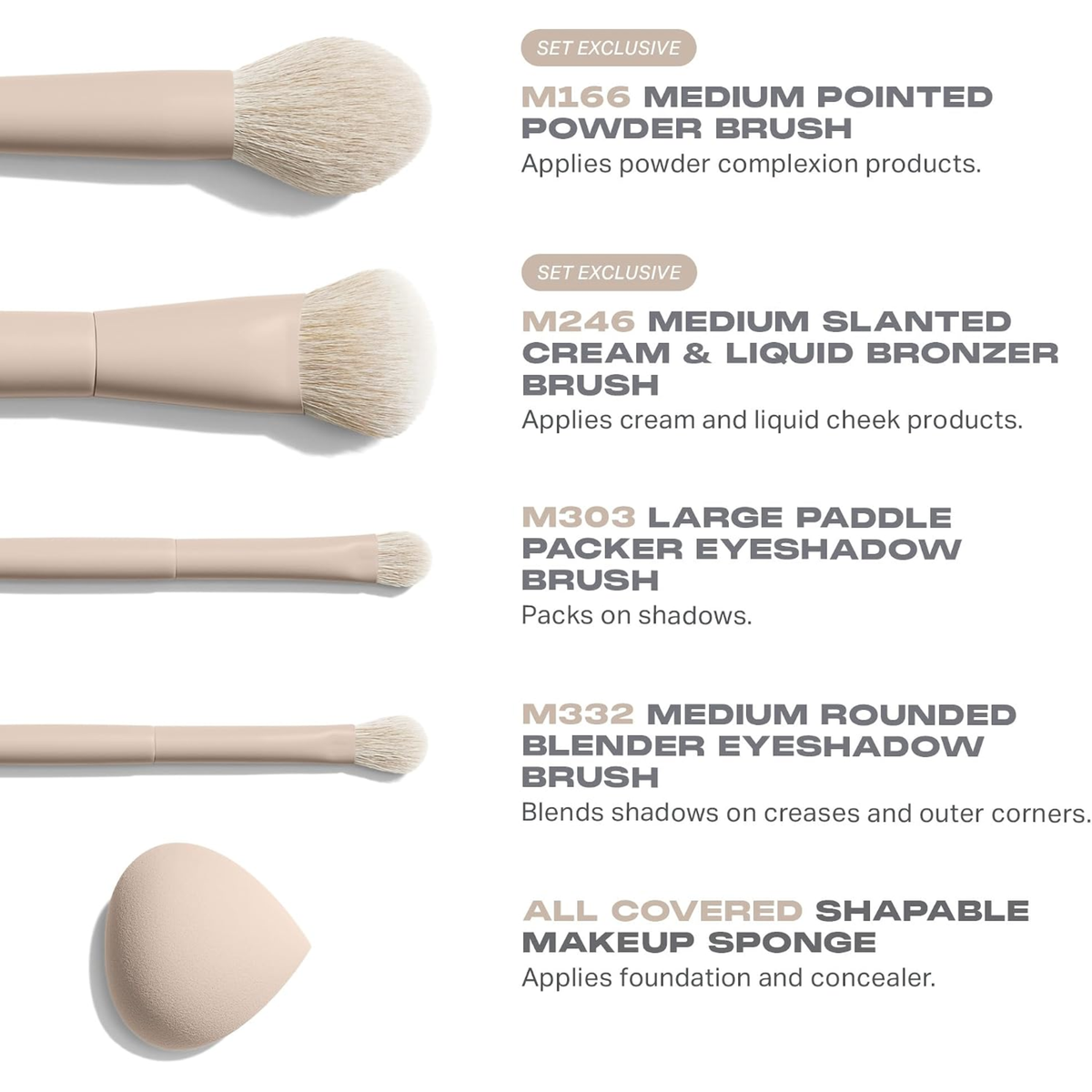 Morphe Oat Latte Face & Eye Brush Set