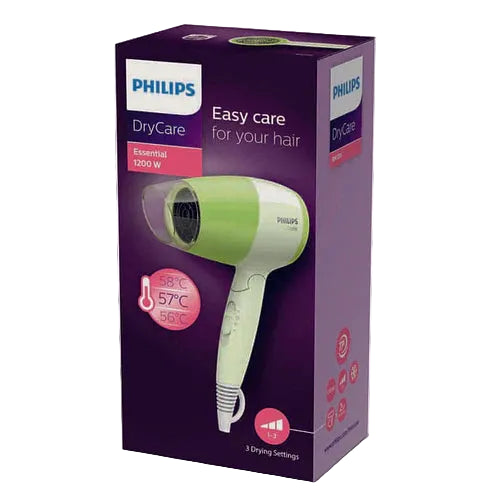 Philips EssentialCare Hair Dryer Compact Lime 1200W BHC015 00