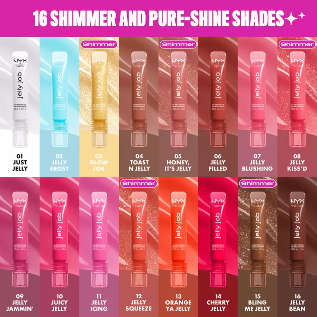 NYX Jelly Job Full Bodied High Shine Gloss 7.5ml