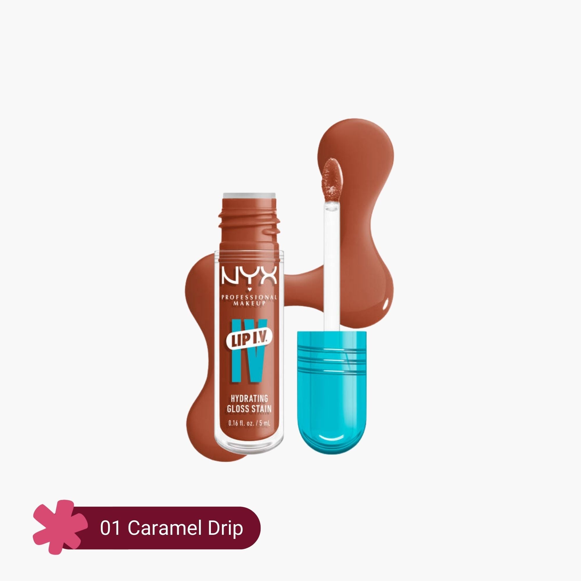 NYX Lip IV Hydrating Gloss Stain 01 Caramel Drip 5ml
