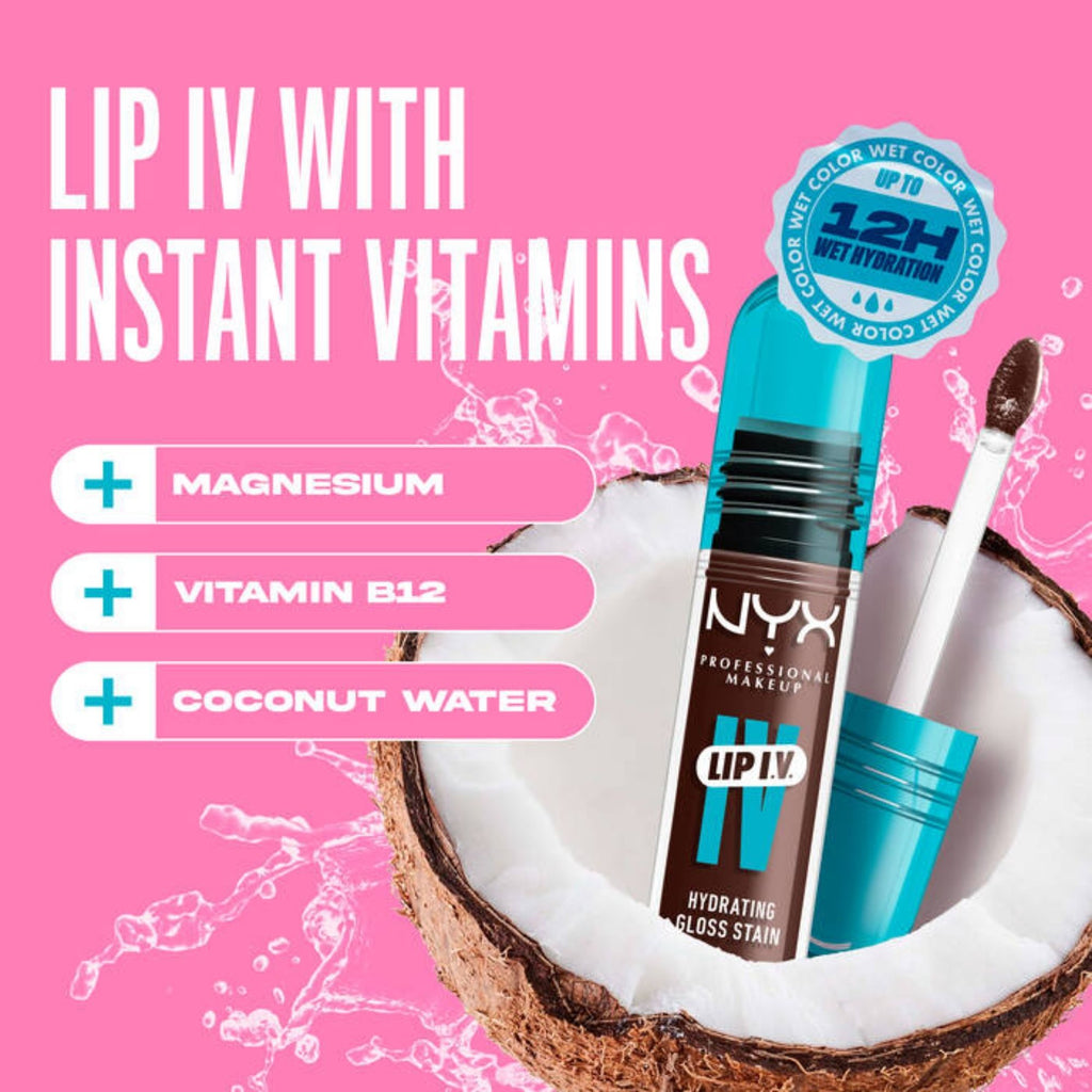 NYX Lip IV Hydrating Gloss Stain 06 Espresso Soak 5ml