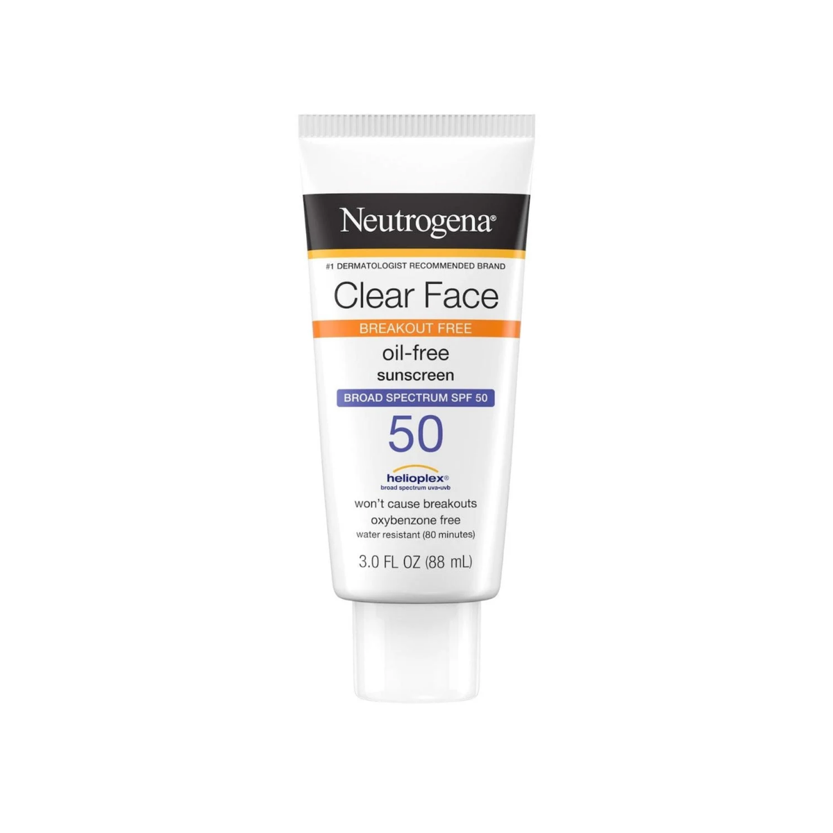 Neutrogena Clear Face Breakout Free Oil Free Sunscreen SPF 50