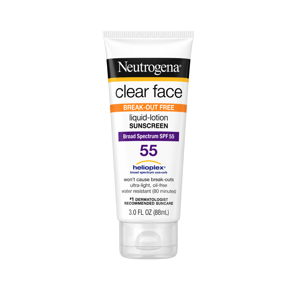 Neutrogena Clear Face Liquid-Lotion Sunscreen Broad Spectrum SPF55 88ml