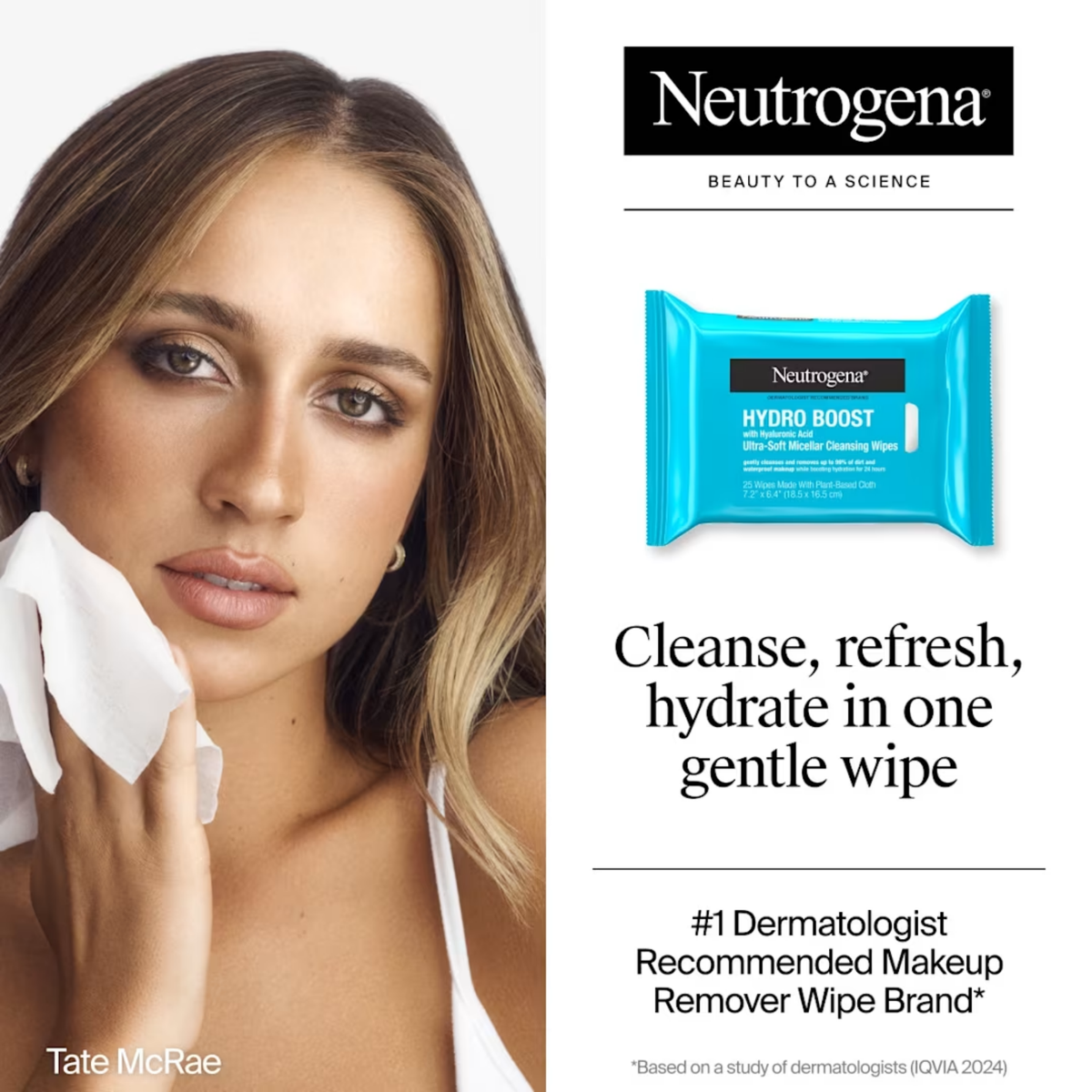 Neutrogena Hydro Boost Cleanser Facial Wipes 25 Pieces ingredients