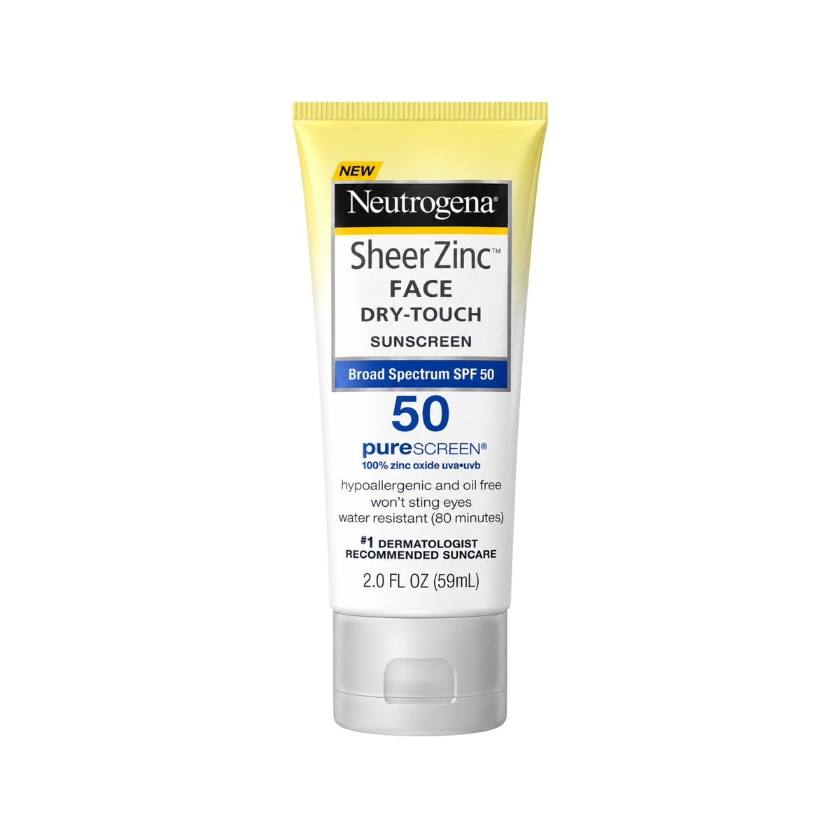 Neutrogena Sheer Zinc Face Dry Touch Sunscreen Broad Spectrum SPF50 59ml
