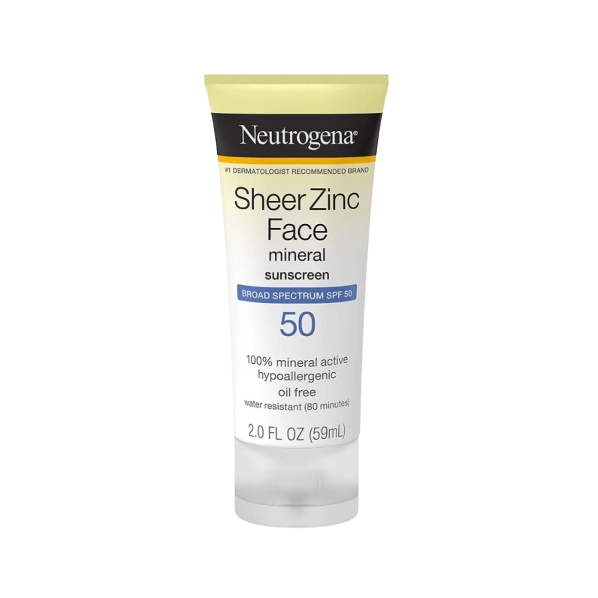 Neutrogena Sheer Zinc Mineral Sunscreen Broad Spectrum SPF50 59ml