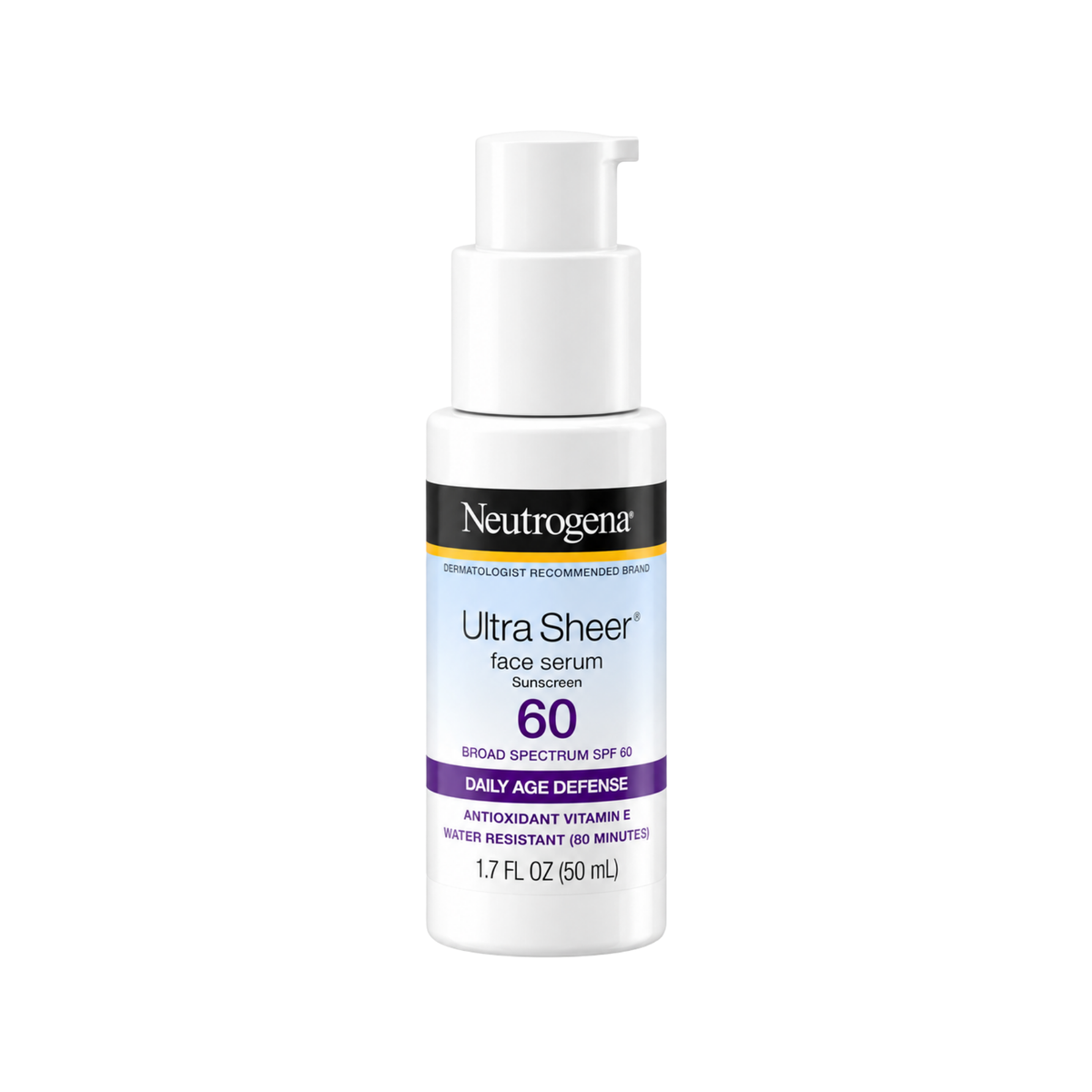 Neutrogena Ultra Sheer Face Serum Sunscreen SPF 60 with Vitamin E
