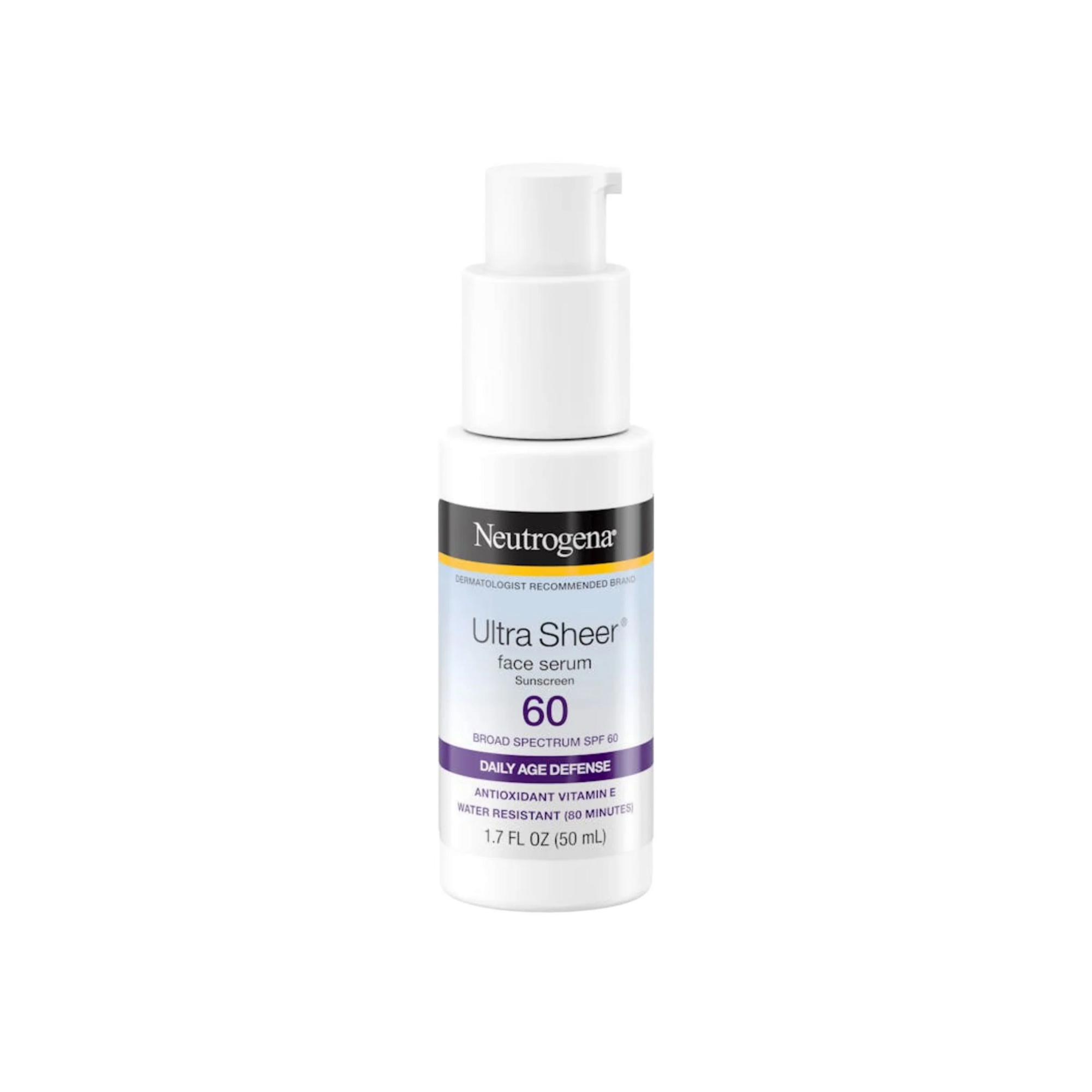 Neutrogena Ultra Sheer Face Serum Sunscreen SPF 60 with Vitamin E