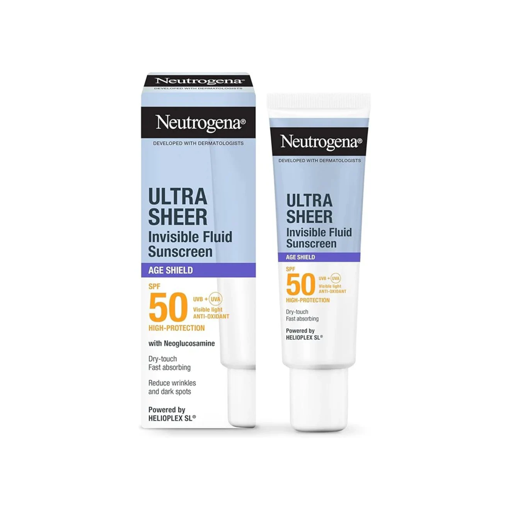 Neutrogena Ultra Sheer Invisible Fluid Sunscreen Age Shield SPF50