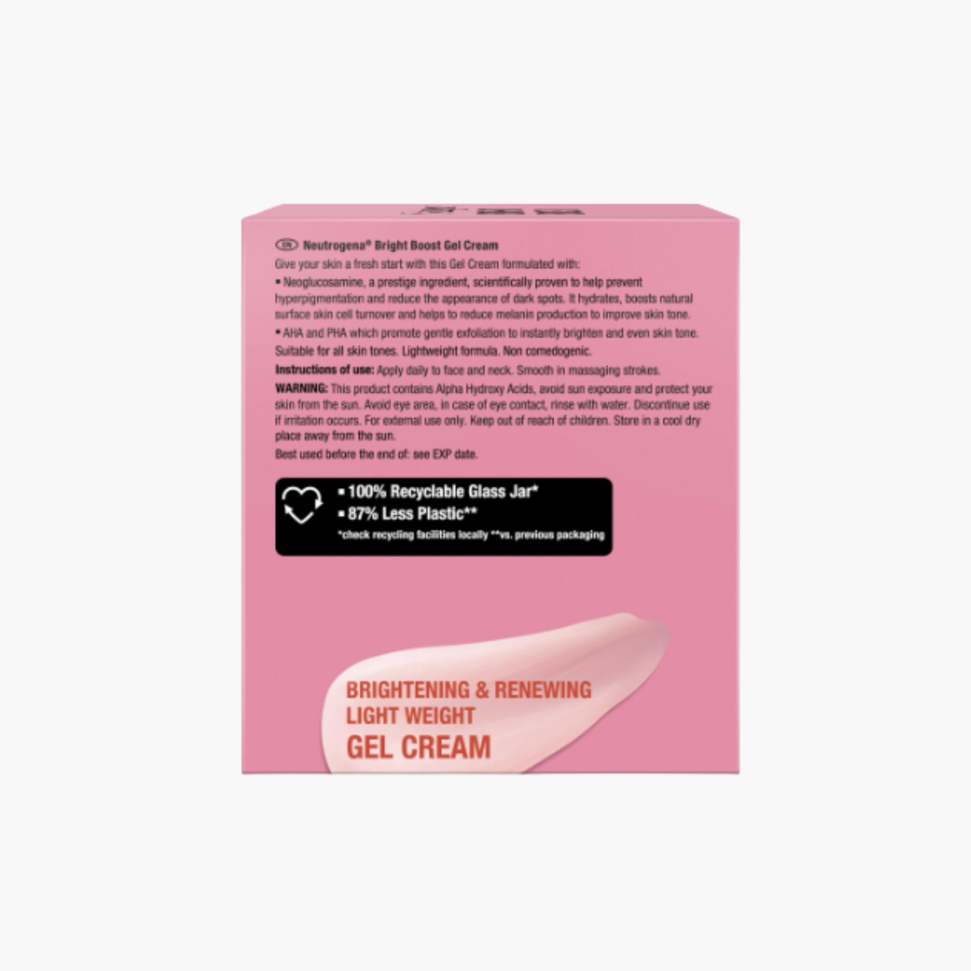 neutrogena bright boost neoglucosamine aha pha gel cream 50ml price