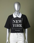 Loom Pakistan New York Crop Top Black