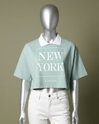 Loom Pakistan New York Crop Top Mint Green