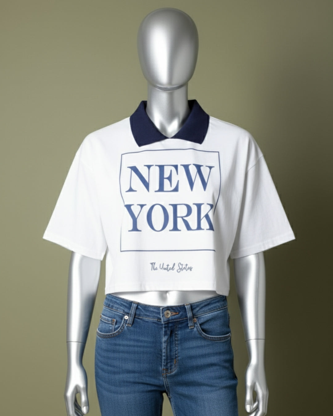 Loom Pakistan New York Crop Top White
