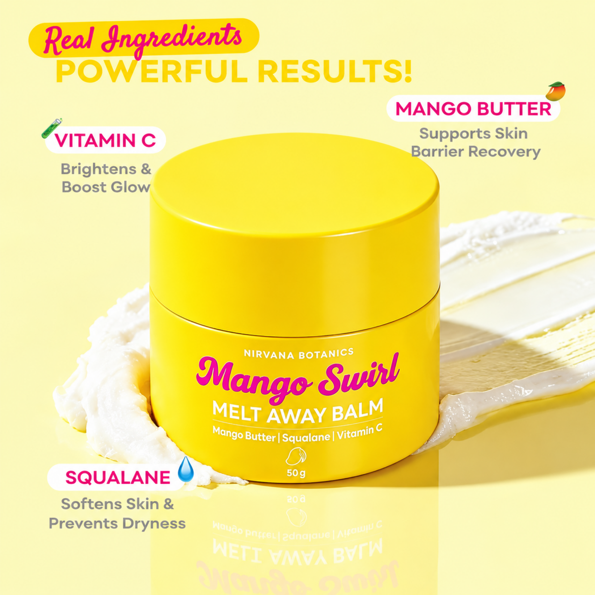 Nirvana Botanics Mango Swirl Melt Away Cleansing Balm