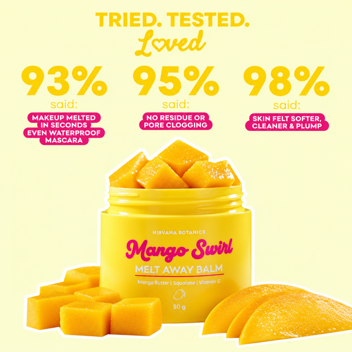 Nirvana Botanics Mango Swirl Melt Away Cleansing Balm