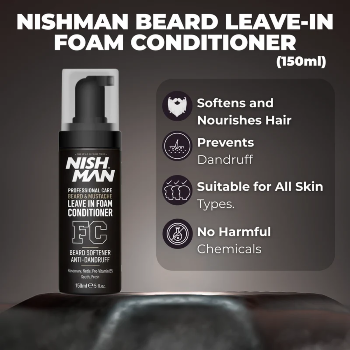 Nishman Beard Leave-In Foam Conditioner