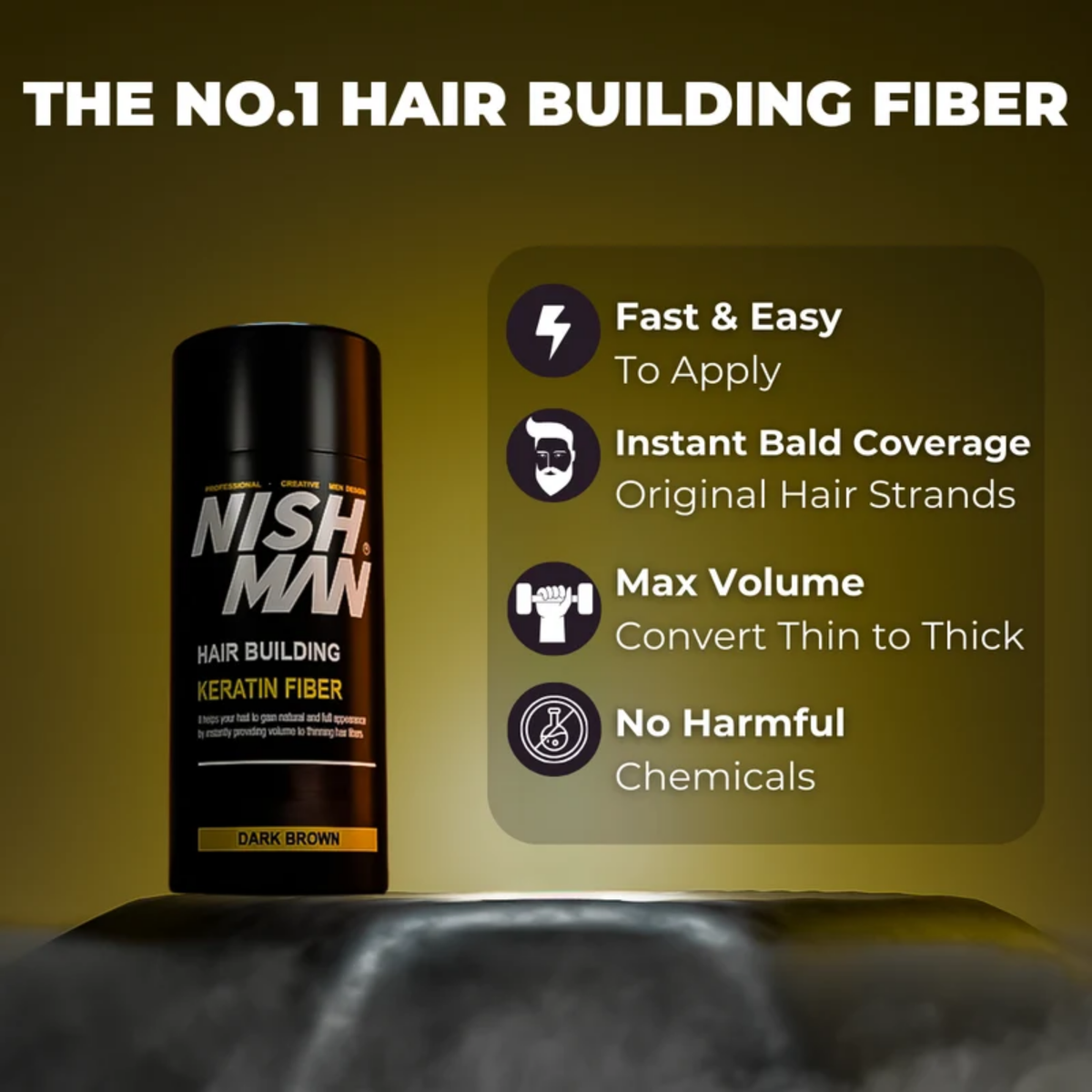 Nishman Hair Building Keratin Fiber Dark Brown