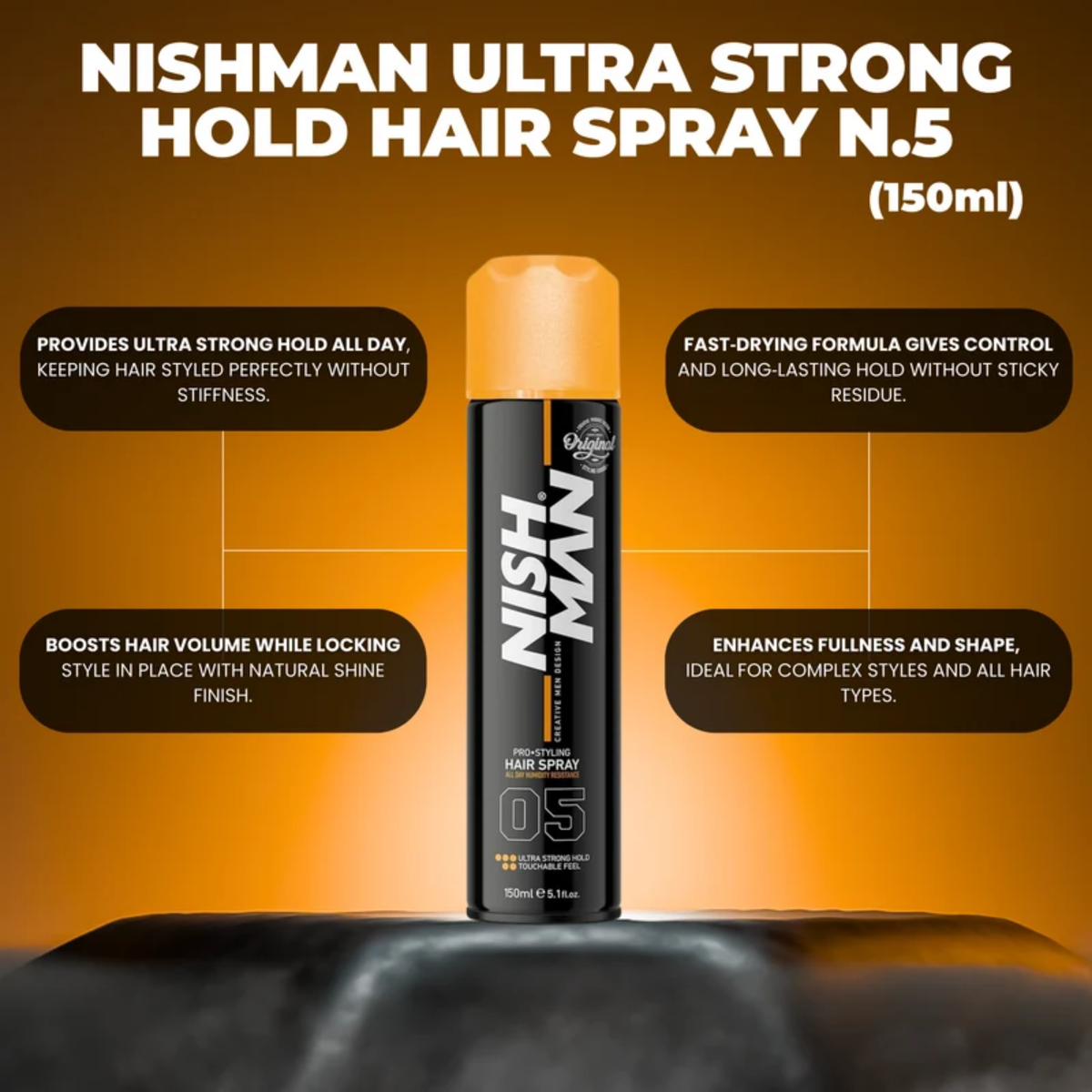 Nishman Hair Styling Spray Ultra Hold 05