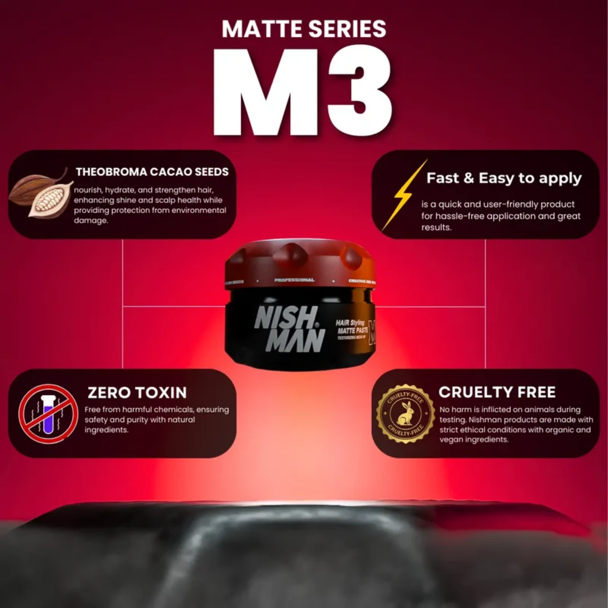 Nishman Matte Hair Styling Paste M3