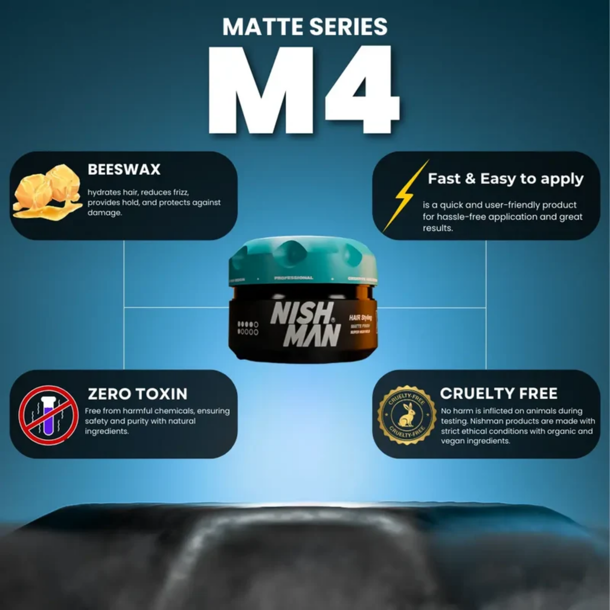 Nishman Matte Hair Styling Wax M4