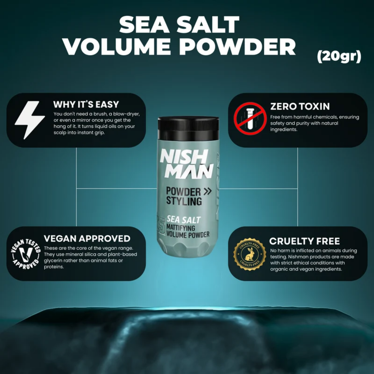 Nishman X5 Sea Salt Matt Volumising Powder