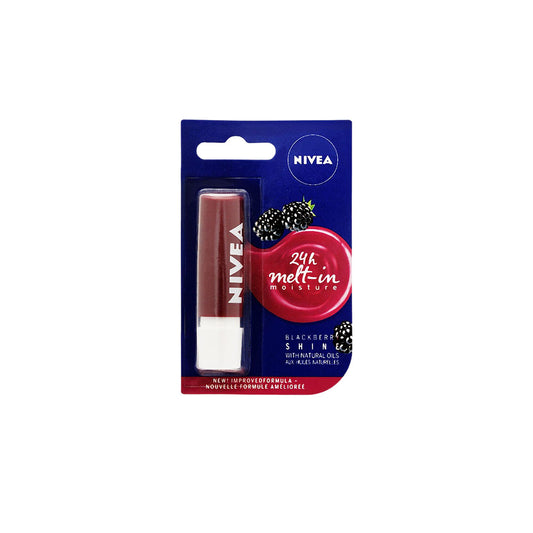 Nivea 24h Melt In Moisture Lip Balm Blackberry Shine  4.8gm