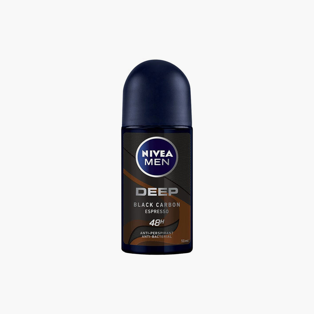 Nivea Men 48H Deep Black Carbon Espresso Anti-Perspirant Roll On 50ml