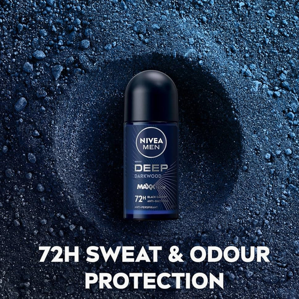 Nivea Men 72H Deep Darkwood Anti-Perspirant Roll On 50ml