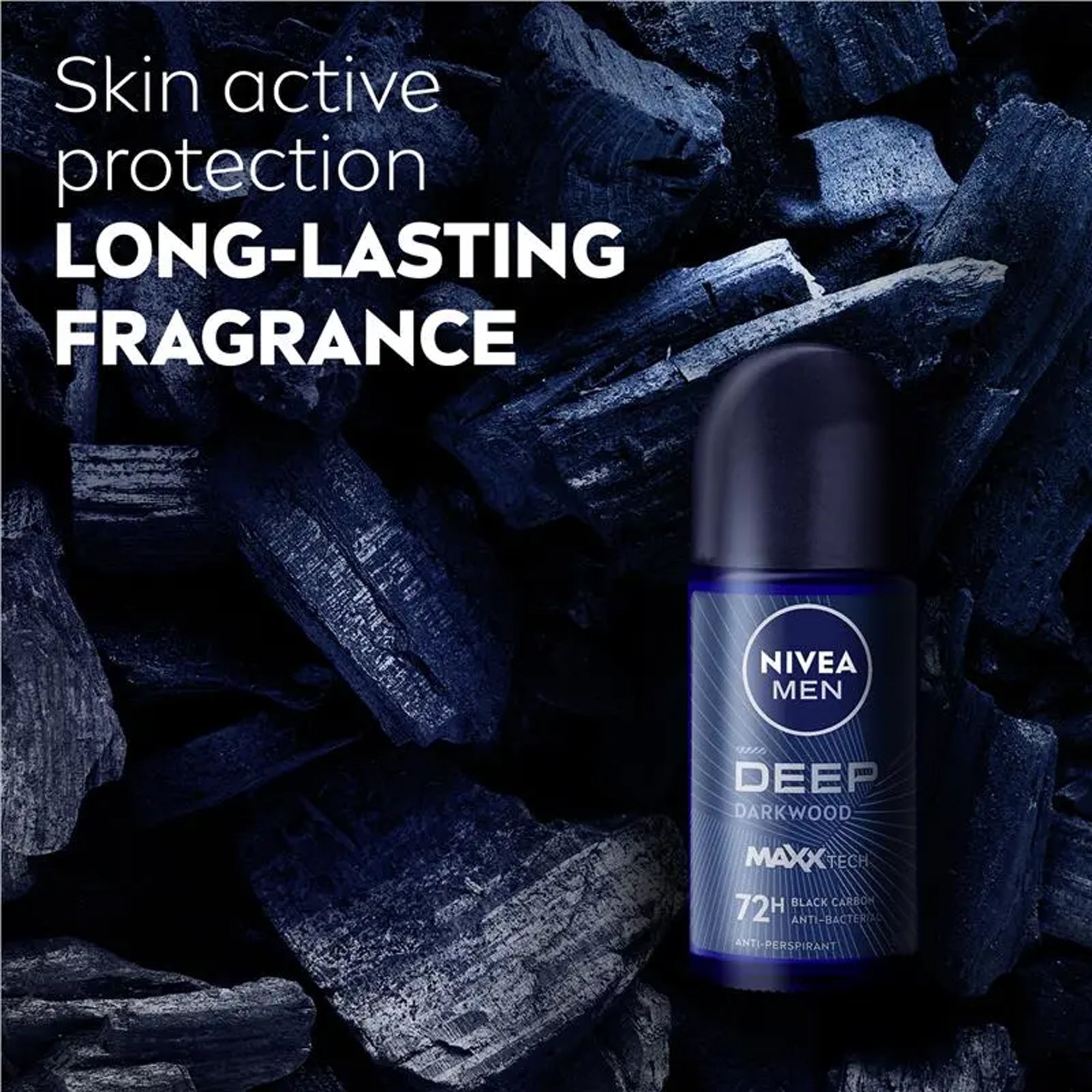 Nivea Men 72H Deep Darkwood Anti-Perspirant Roll On 50ml