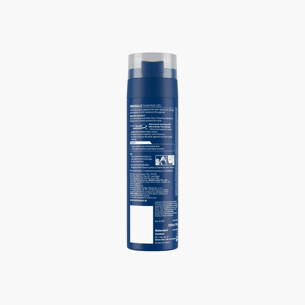 Nivea Men Originals Extra Moisture Shaving Gel 200ml