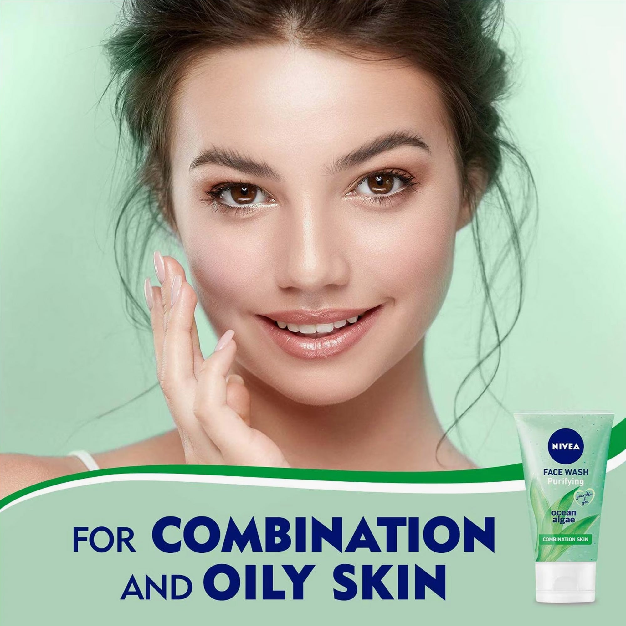 nivea purifying face wash ocean algae combination skin 150ml review
