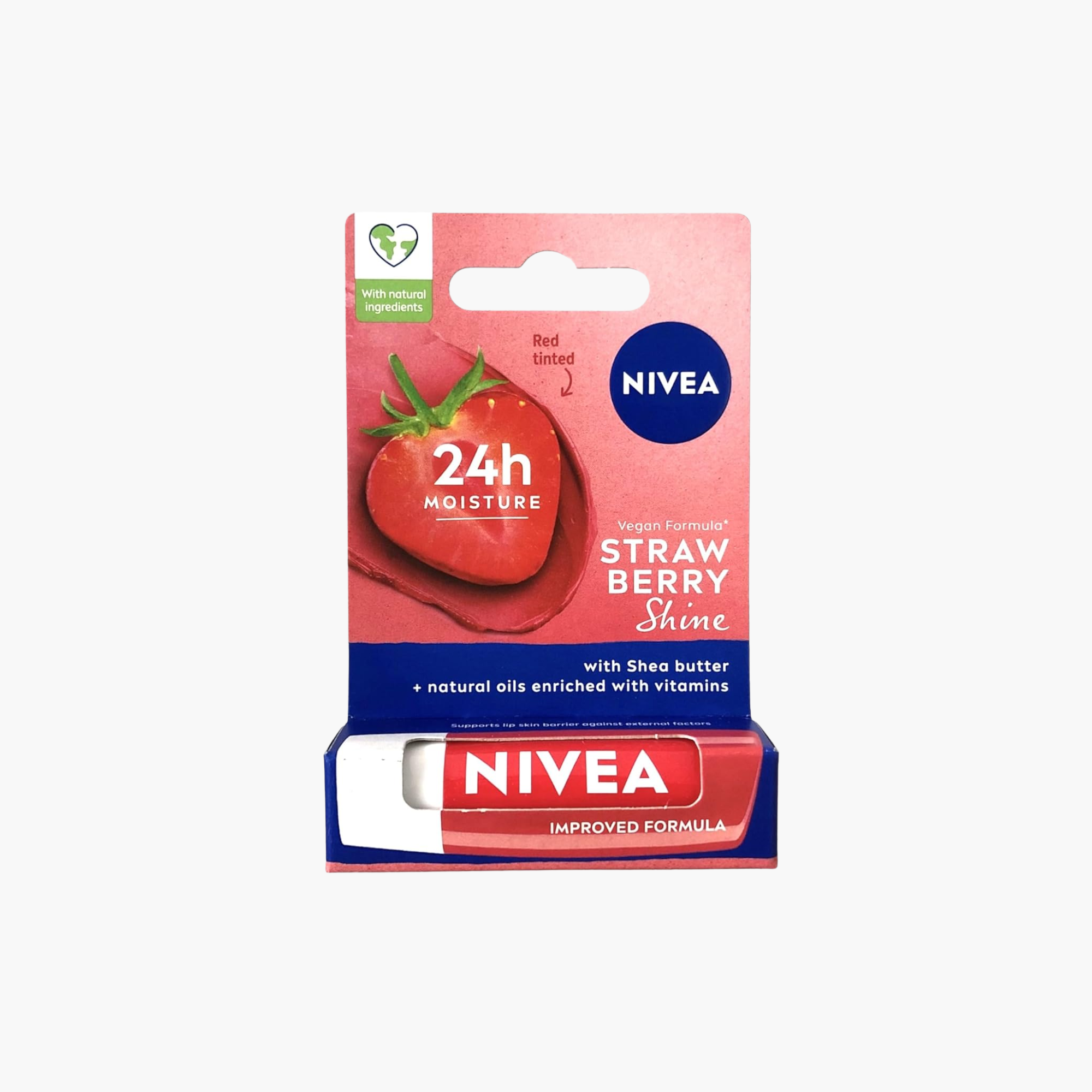 Nivea 24H Moisture Lip Balm Strawberry Shine 4.8gm