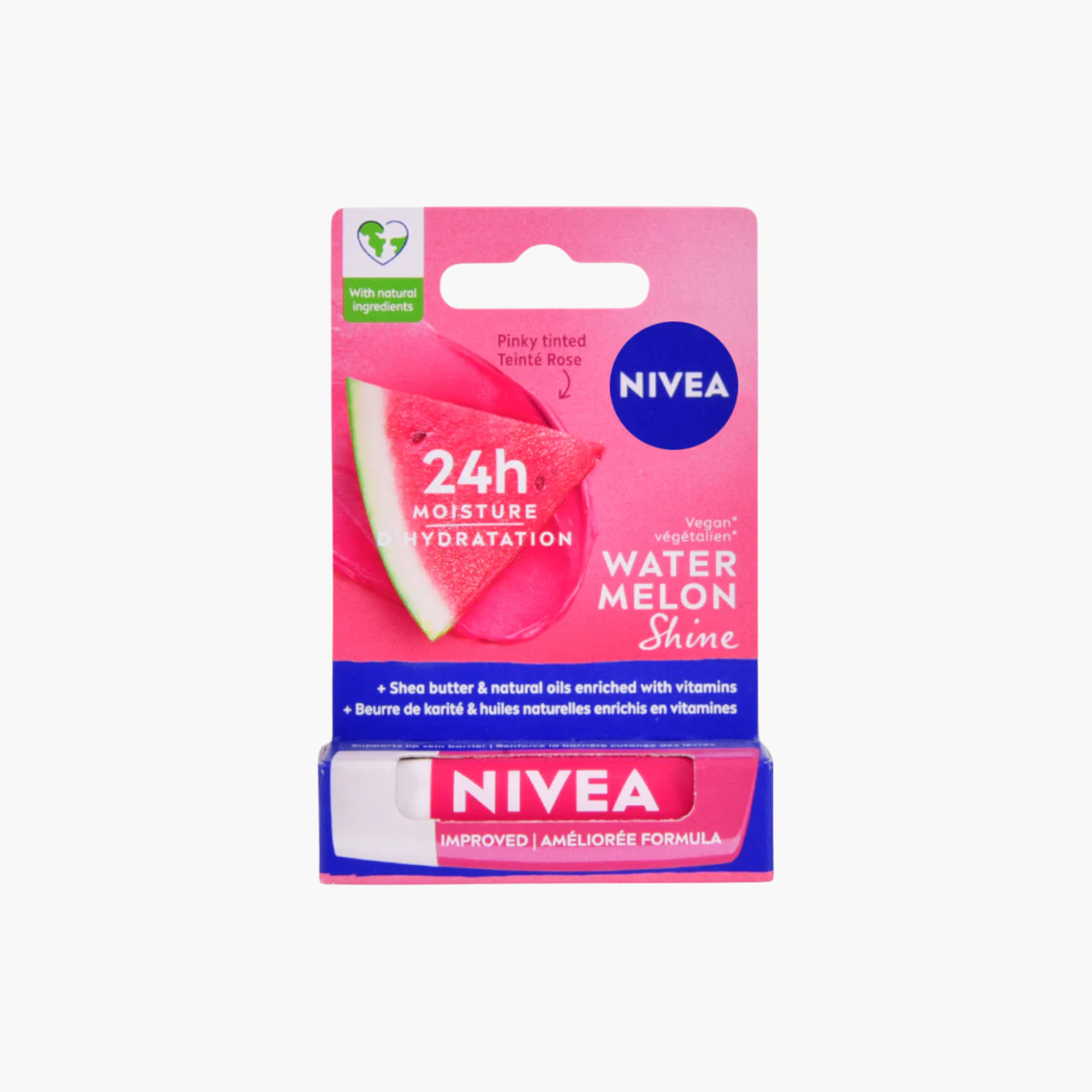 Nivea 24H Moisture Lip Balm Water Melon Shine 4.8gm in Pakistan