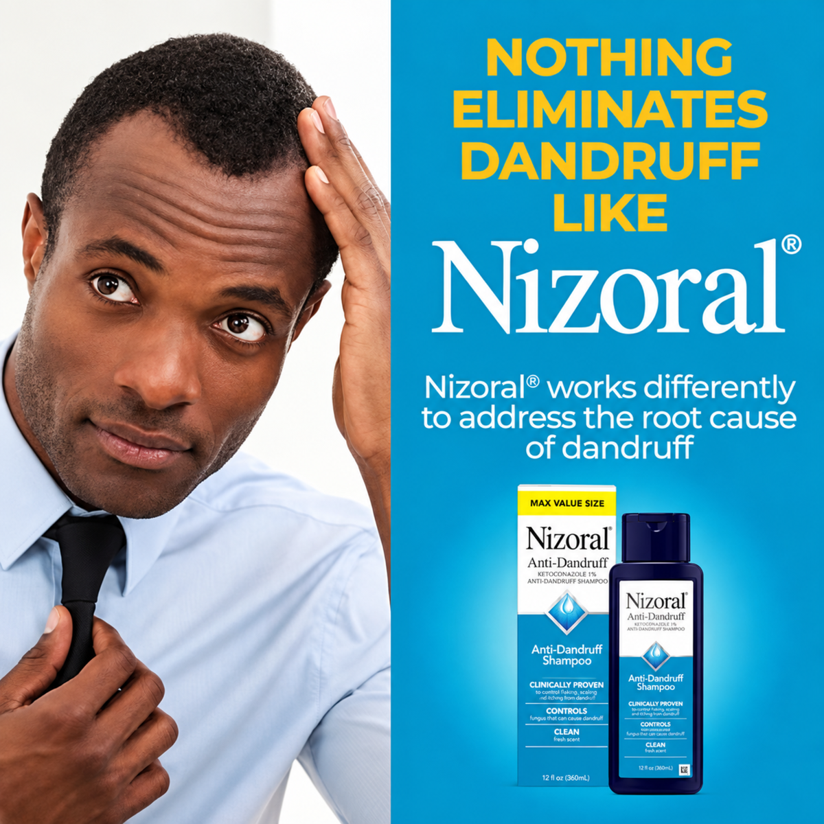 Nizoral Anti Dandruff Shampoo with 1% Ketoconazole & Fresh Scent