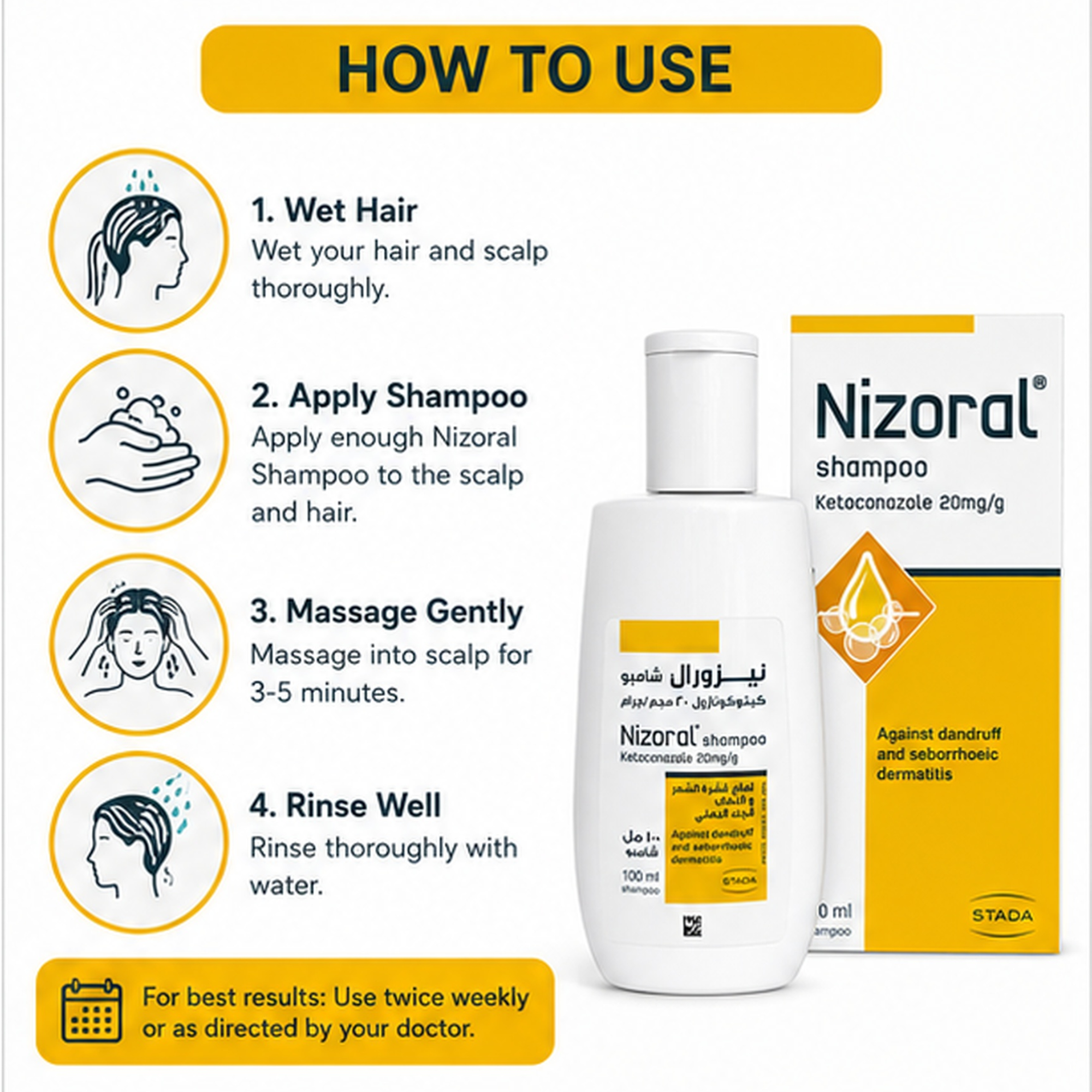 Nizoral Shampoo Against Dandruff and Seborrhoeic Dermatitis