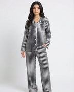 Sajiero Linen Pajama Suit Noir Chic Black