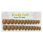 Beauty Nails Square Press On-Nails 24 Pieces - Nutella Brown
