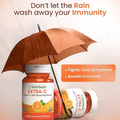 Nutrifactor Extra-C Vitamin-C With Rose Hip Extract Supplements