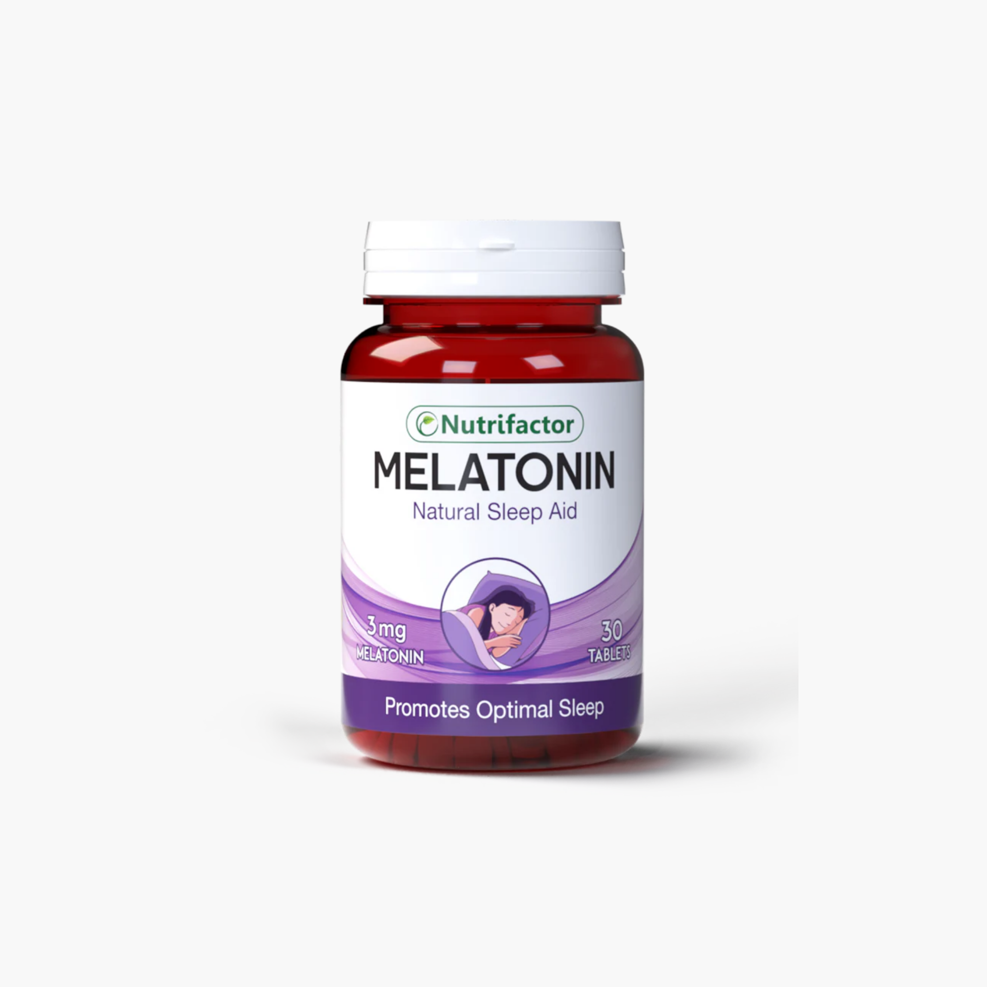 Nutrifactor Melatonin Natural Sleep Aid Supplements 30 Tablets