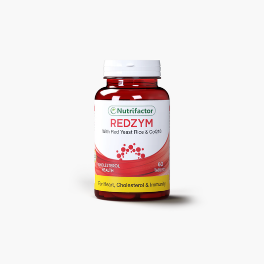 Nutrifactor Redzym With Red Yeast Rice & CoQ10 Supplements 60 Tablets