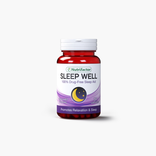 Nutrifactor Sleep Well 100% Drug-Free Sleep Aid Supplements 30 Tablets