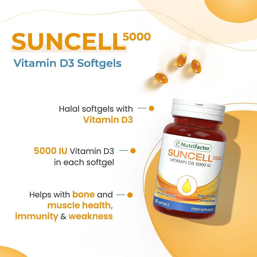 Nutrifactor Suncell Vitamin D3 5000 IU Supplements